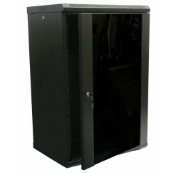 Шкаф серверный настенный 18U 600x450 разборной WMNC-18U-FLAT- BLACK Hypernet